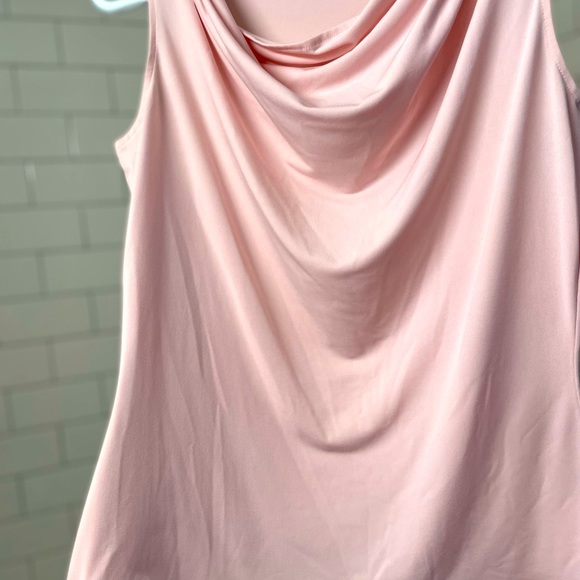 Calvin Klein draped neck tank. Pale pink, size S Rarely worn, some stretch. - Picture 4 of 6